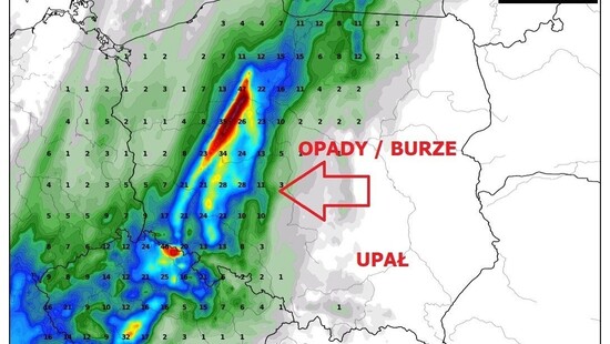 Pogoda na 8 lipca 2021. Upał na wschodzie i południowym wschodzie. Miejscami opady i burze na pozostałym obszarze Polski