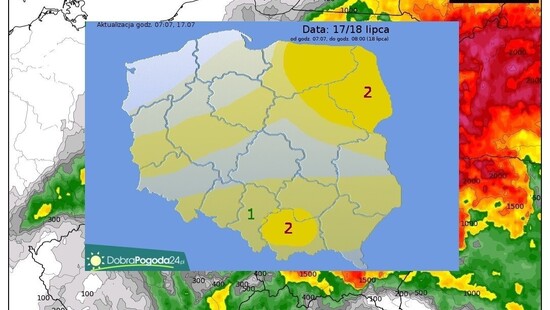 Burze przyniosą nawalny deszcz, grad i silny wiatr. Gdzie jest burza 17 lipca