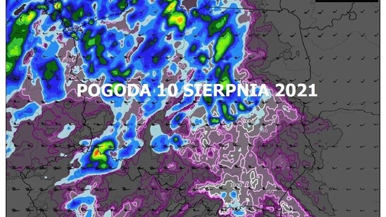 Pogoda na 10 sierpnia 2021. Miejscami przelotne opady deszczu i burze z gradem. Gorąco na południu
