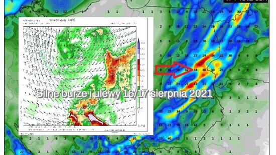 Silne burze i ulewy przejdą przez Polskę. Wiemy, gdzie będą nawałnice z gradem 16/17 sierpnia