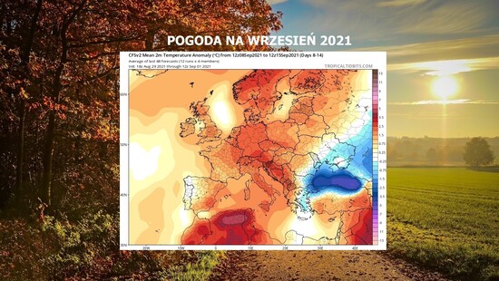 Pogoda długoterminowa na cały wrzesień 2021. Wiele pogodnych dni w Polsce. Temperatura powyżej normy, opadów niewiele