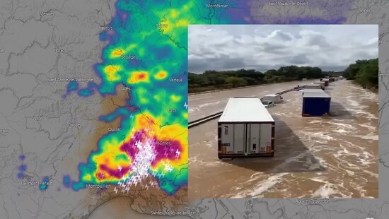 Potężna powódź błyskawiczna we Francji. Zalana autostrada A9. To pogodowy potop