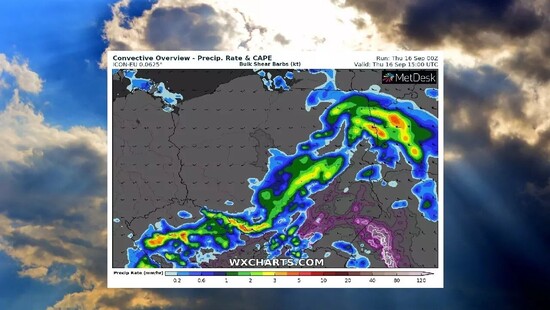 Pogoda na czwartek 16 września 2021. Miejscami deszcz i lokalne burze. Najcieplej na południowym wschodzie