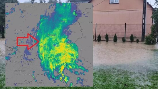 Ulewny deszcz w Polsce. Zalania i podtopienia. Stan alarmowy w Małopolsce