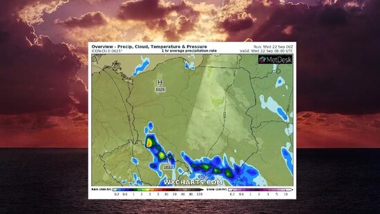 Pogoda na 22 września 2021. Zanikający deszcz na południu Polski. Śnieg w Tatrach