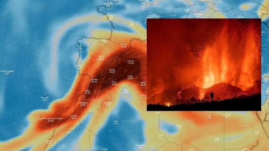Chmura dwutlenku siarki z wulkanu na wyspie La Palma nadciąga nad Europę. Dotrze do Polski