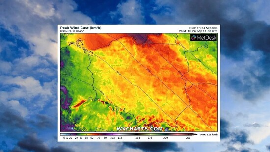 Pogoda na 24 września 2021. Wichura i lokalnie zanikający deszcz w Polsce. Najcieplej na zachodzie