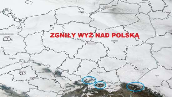 Zgniły wyż nad Polską. Wyjątkiem rejony podgórskie. Wyż ustąpi w drugiej połowie tygodnia