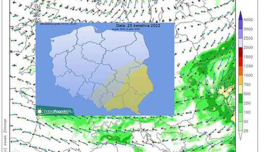 Wybuchają burze nad Polską. Niosą ulewny deszcz i grad. Gdzie jest burza 25.04.2022