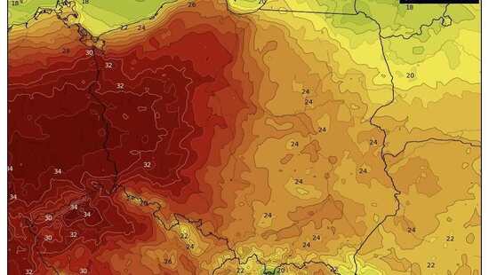 Pogoda na 18 czerwca 2022. Upał wkroczy do zachodniej Polski. Temperatura wzrośnie do 35 stopni