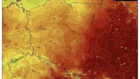 Pogoda na 29 czerwca 2022. Piekielny upał na wschodzie Polski. Lokalnie przelotne opady i burze z gradem
