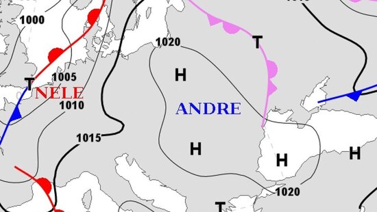 Pogoda na 3 listopada 2022. Antycyklon Andre nad Polską. Front chłodny już poza krajem