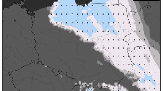Pogoda na 6 stycznia 2023. Śnieżyca i mróz na północy i wschodzie. Duża różnica temperatury w Polsce