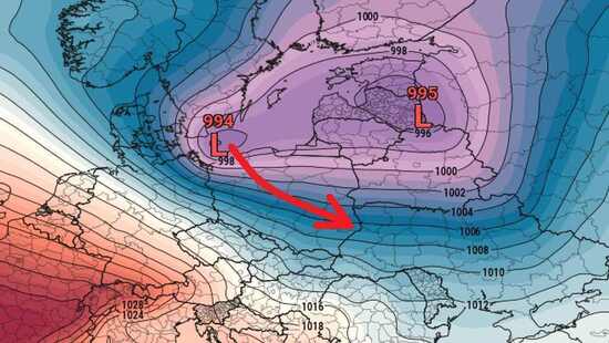 Dynamiczny niż wtargnie z północy. Będą wichury, śnieżyce i burze. Wiatr przekroczy 90 km/h i może odciąć prąd