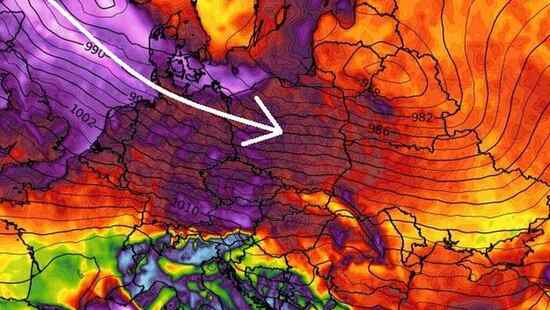 Zoltan przyniesie potężne załamanie pogody. Wiatr przekroczy 100 km/h. Wichury potrwają kilka dni