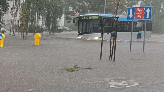 Ulewa w godzinę zalała Zamość. Spadło ponad 140 litrów wody. Oberwanie chmury jest rekordowe