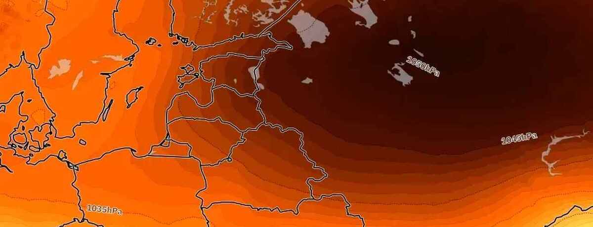 Będzie ogromny wyż. Ciśnienie sięgnie 1050 hPa. Ściągnie fale mrozu z północy