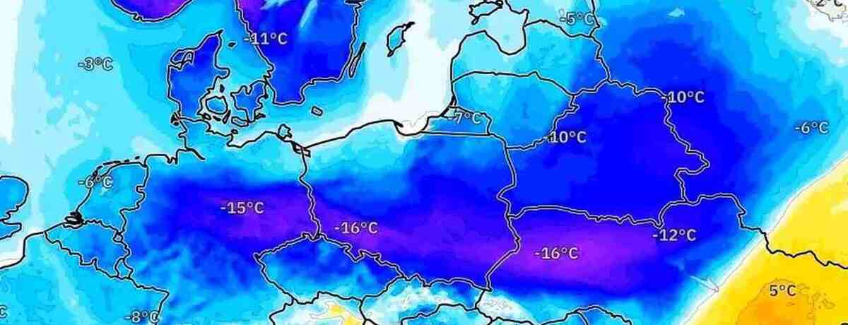Będzie ostry mróz. Temperatura spadnie do -35 stopni. Mroźna fala przedłuży zimę