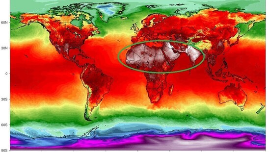 W najbliższych 10 dniach temperatura osiągnie 45-52 st. C. na obszarze zamieszkiwanym przez blisko 2 mld ludzi! 